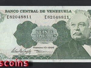 554-1 B554-VENEZUELA-1998委內瑞拉紙幣,20 Bolívares(945)