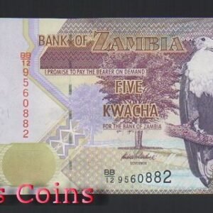 556-1 B556-ZAMBIA--2012尚比亞紙幣5 Kwacha(767)