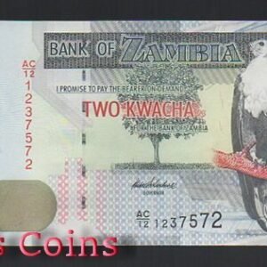558-1 B558-ZAMBIA--2012尚比亞紙幣2 Kwacha(762)