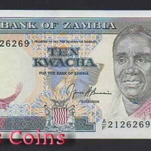 B560-ZAMBIA-1989-1991尚比亞紙幣10 Kwacha(B)