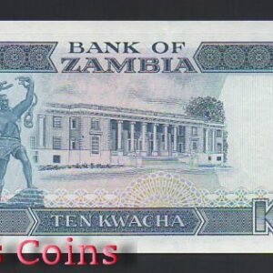 B560-ZAMBIA-1989-1991尚比亞紙幣10 Kwacha(B)