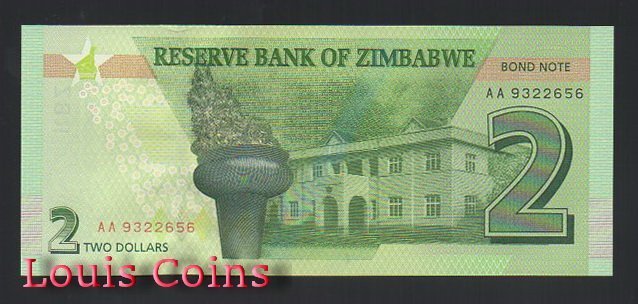 562-2 B562-ZIMBABWE--2016辛巴威紙幣2 Dollars(O)