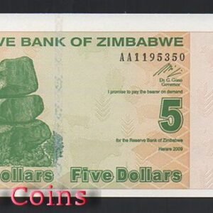 563-1 B563-ZIMBABWE--2009辛巴威紙幣5 Dollars(746)