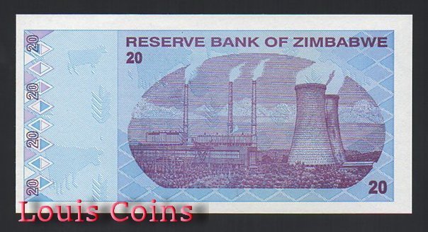 564-2 B564-ZIMBABWE--2009辛巴威紙幣20 Dollars(745)