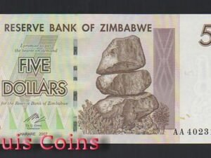 B568-ZIMBABWE--2007辛巴威紙幣5 Dollars(741)