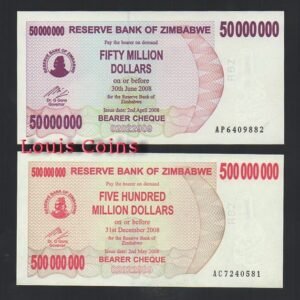 571-3 B571-ZIMBABWE--2008辛巴威大面值紙幣(七張1套)(BO)