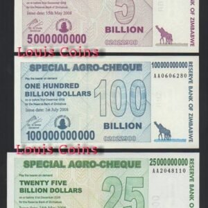 571-5 B571-ZIMBABWE--2008辛巴威大面值紙幣(七張1套)(BO)