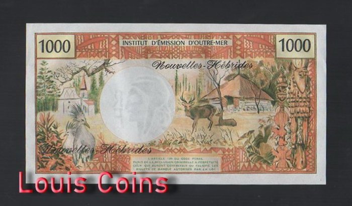573-2 B573-NEW HEBRIDES-(1970-1978)新赫布里底島紙幣(1300)