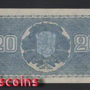 B581-FINLAND-1945芬蘭鈔票-20 Markkaa(BO)
