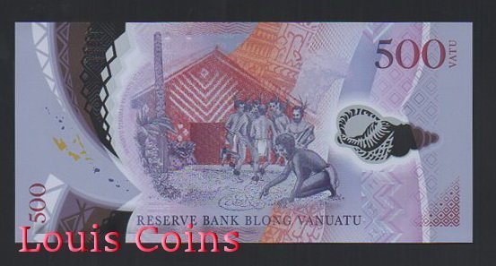 584-2 B584-VANUATU--2017萬那杜塑膠鈔票500 Vatu(411)
