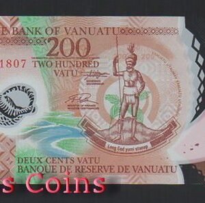 585-1 B585-VANUATU--2014萬那杜塑膠鈔票200 Vatu(1012)