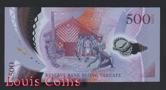 B586-VANUATU--2017萬那杜紀念塑膠鈔票500 Vatu(BO)