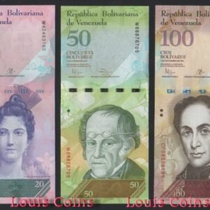 587-1 B587-VENEZUELA--委內瑞拉紙幣三套(共21張)(O)