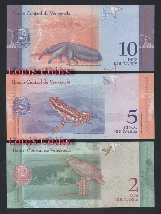 587-14 B587-VENEZUELA--委內瑞拉紙幣三套(共21張)(O)