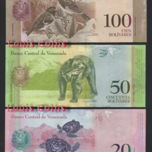 587-2 B587-VENEZUELA--委內瑞拉紙幣三套(共21張)(O)