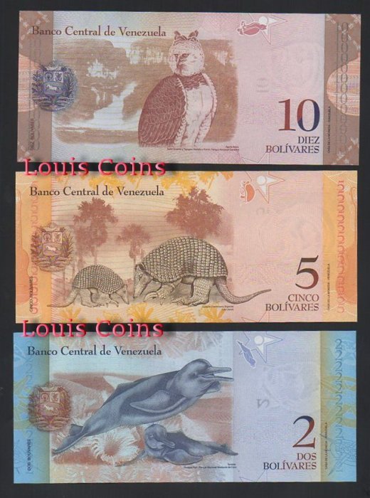 587-4 B587-VENEZUELA--委內瑞拉紙幣三套(共21張)(O)