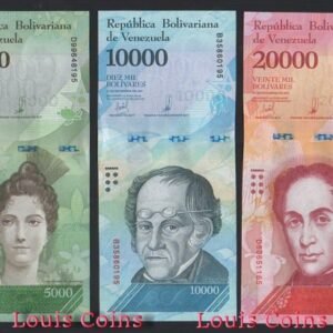 587-5 B587-VENEZUELA--委內瑞拉紙幣三套(共21張)(O)