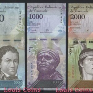 587-7 B587-VENEZUELA--委內瑞拉紙幣三套(共21張)(O)