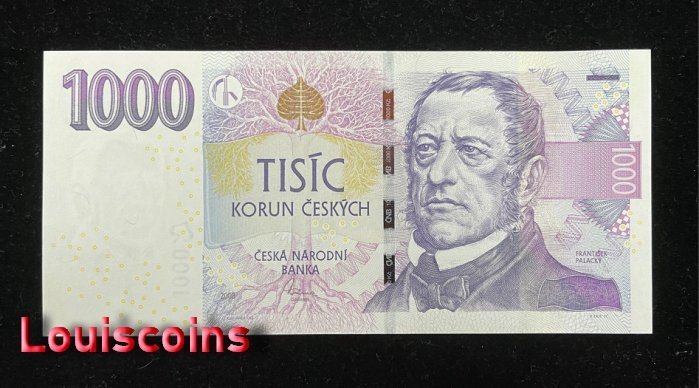 592-1 B592-CZECHIA-2008捷克紙幣,1000 Korun(B)