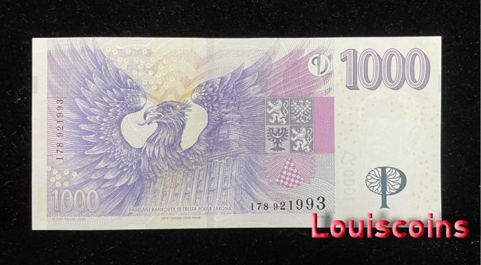 592-2 B592-CZECHIA-2008捷克紙幣,1000 Korun(B)