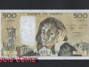 B593-FRANCE-1968-1993法國紙幣,500 Francs(B)