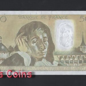 B593-FRANCE-1968-1993法國紙幣,500 Francs(B)