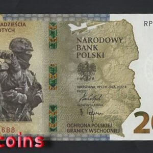 B595-POLAND-2022波蘭紀念紙幣含冊,20 Złotych(T)