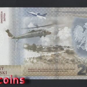 B595-POLAND-2022波蘭紀念紙幣含冊,20 Złotych(T)