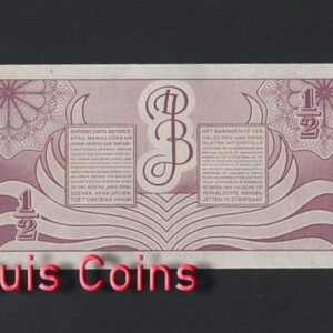 600-2 B600-NETHERLANDS INDIES-1948荷屬印尼爪哇紙幣,50 Cent(B)