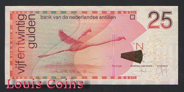 606-1 B606-NETHERLANDS ANTILLES--2011荷屬安地列斯紙幣25 Gulde(B)