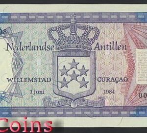 607-1 B607-NETHERLANDS ANTILLES--1984荷屬安地列斯紙幣5 Gulde(B)