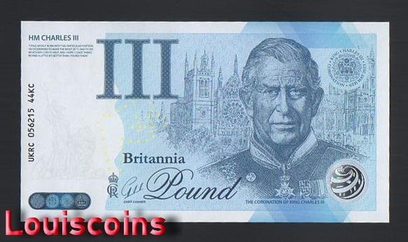 B610-GREAT BRITAIN-2023英國塑膠Fantasy Note-查爾斯登基紀念券(AO)
