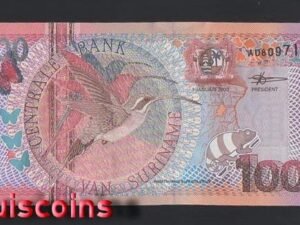 B612-SURINAME--2000蘇利南紙幣-100 Gulden(475)
