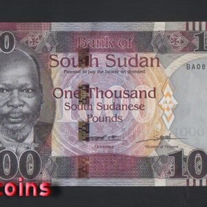614-1 B614-SOUTH SUDAN-2020南蘇丹紙幣,1.000 South Sudanese(B)