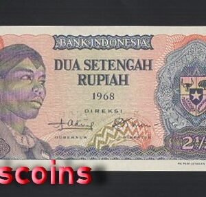 615-1 B615-INDONESIA-1968印尼紙幣,2½ Rupiah(1134)