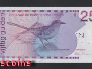 B619-NETHERLANDS ANTILLES-1986荷屬安地列斯紙幣250(HB)