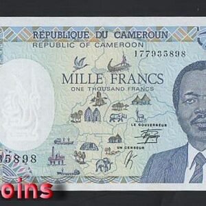 621-1 B621-CAMEROON-1986-92喀麥隆紙幣,1.000 Francs(B)