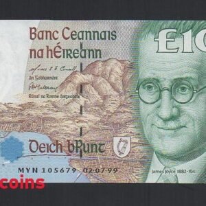 B622-IRELAND-(1993-1999)-愛爾蘭鈔票-10 Pound(BO)