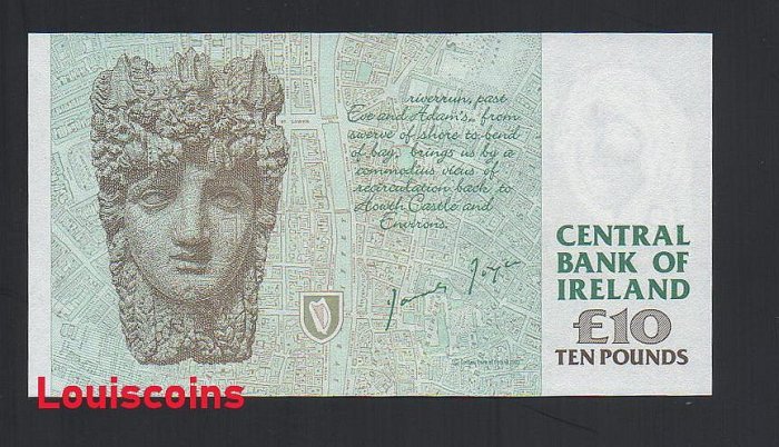 B622-IRELAND-(1993-1999)-愛爾蘭鈔票-10 Pound(BO)
