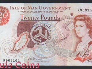 B636-ISLE OF MAN--2002男人島(曼島)紙幣20 Pounds(B)