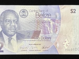 637-1 B637-BELIZE-2025貝里斯(伯利茲)紙幣-2 Dollars(268)