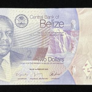 637-1 B637-BELIZE-2025貝里斯(伯利茲)紙幣-2 Dollars(268)