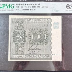 B639-FINLAND-1945芬蘭鈔票-100 Markkaa(O)