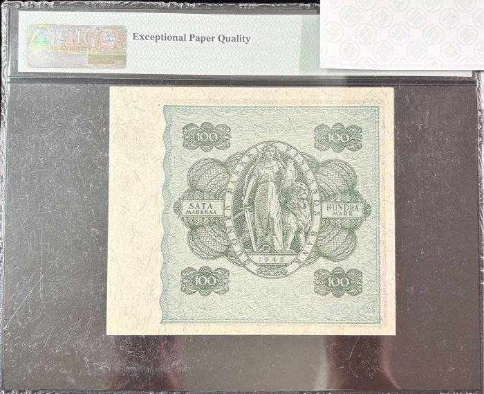 B639-FINLAND-1945芬蘭鈔票-100 Markkaa(O)