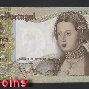 642-1 B642-PORTUGAL-1968 & 1980葡萄牙紙鈔.50 Escudos(BO)