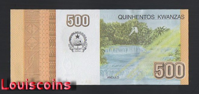 644-2 B644-ANGOLA-2012安哥拉鈔票-500 Kwanzas(1235)