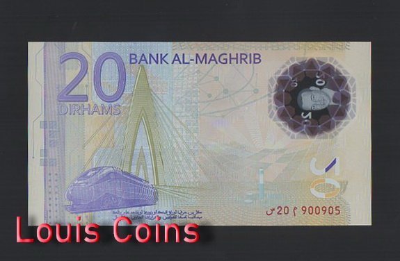 648-2 B648-MOROCCO-2019摩洛哥塑膠紀念鈔20 Dirhams(1275)