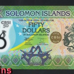 B652-SOLOMON ISLANDS-2026所羅門群島塑膠紀念紙幣-50 Dollars(338)