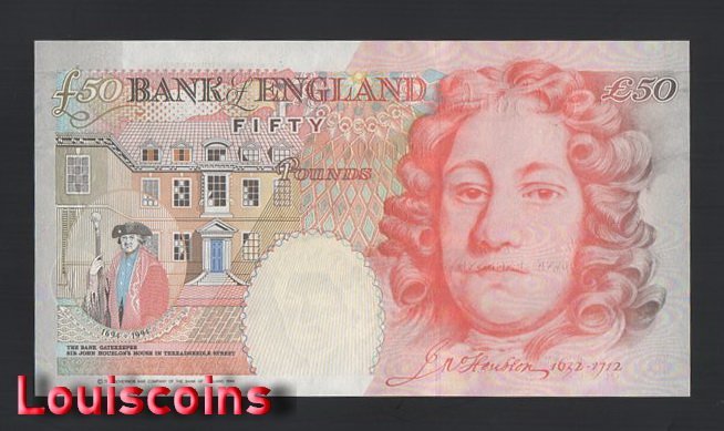 656-2 B656-GREAT BRITAIN-1993-94英國紙幣, 50 Pounds(BO)