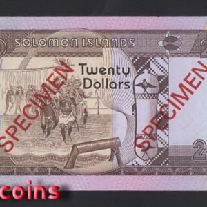 B660-SOLOMON ISLANDS-1984所羅門群島紙幣-20 Dollars樣張(O)